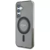 Guess Rhinestones Printed Classic Logo MagSafe Case voor Samsung Galaxy S25 (zwart)