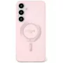 Guess Rhinestones Printed Classic Logo MagSafe Case voor Samsung Galaxy S25 (roze)
