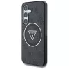 Guess 4G Glitter Triangle Buttons MagSafe Case voor Samsung Galaxy S25+ (zwart)