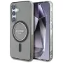 Guess Glitter Circle Classic Logo MagSafe Case voor Samsung Galaxy S25 zwart