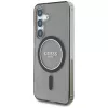 Guess Glitter Circle Classic Logo MagSafe Case voor Samsung Galaxy S25 zwart