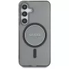 Guess Glitter Circle Classic Logo MagSafe Case voor Samsung Galaxy S25 zwart