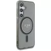 Guess Glitter Circle Classic Logo MagSafe Case voor Samsung Galaxy S25 zwart