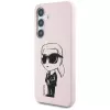 KARL LAGERFELD Silicone Graffiti Ikonik Printed Logo MagSafe Case voor Samsung Galaxy S25 - roze