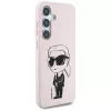 KARL LAGERFELD Silicone Graffiti Ikonik Printed Logo MagSafe Case voor Samsung Galaxy S25 - roze