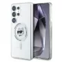 Karl Lagerfeld Button Choupette Head Printed Logo MagSafe Case voor Samsung Galaxy S25 Ultra wit