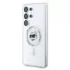 Karl Lagerfeld Button Choupette Head Printed Logo MagSafe Case voor Samsung Galaxy S25 Ultra wit