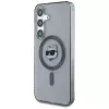 Karl Lagerfeld Button Choupette Head Printed Logo MagSafe Case voor Samsung Galaxy S25, zwart