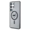 Karl Lagerfeld Button Choupette Head Printed Logo MagSafe Case voor Samsung Galaxy S25 Ultra, zwart