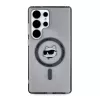 Karl Lagerfeld Button Choupette Head Printed Logo MagSafe Case voor Samsung Galaxy S25 Ultra, zwart