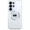 KARL LAGERFELD Button Karl Head Printed Logo MagSafe Case voor Samsung Galaxy S25 Ultra wit