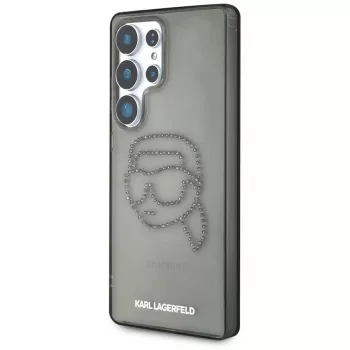 Karl Lagerfeld Rhinestones Karl Head Logo-hoesje voor Samsung Galaxy S25 Ultra zwart