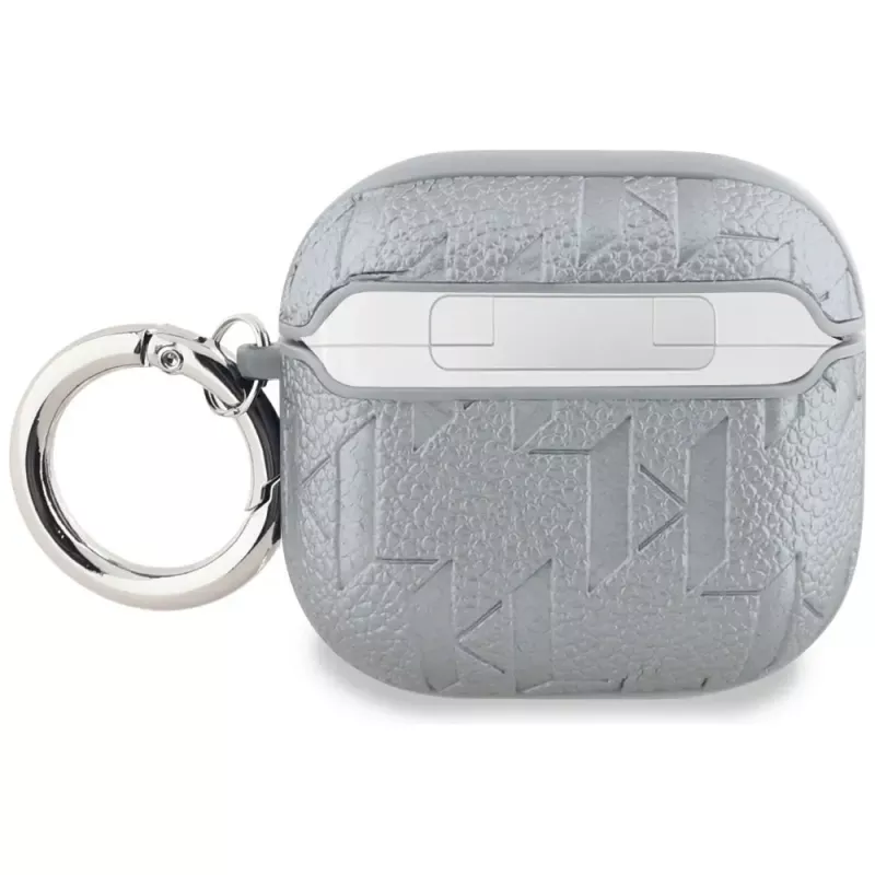 Karl Lagerfeld Monogram Karl Head-hoesje voor AirPods 4 (zilver)