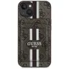Guess 4G Stripes Wallet-hoesje met MagSafe voor iPhone 15 bruin