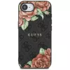 Guess 4G Flowers Print MagSafe-hoesje voor iPhone 16e / 17e zwart