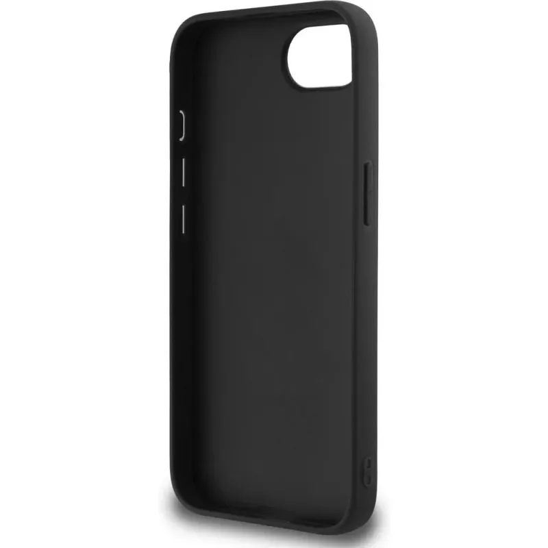 Guess Fixed Glitter Big 4G-hoesje voor iPhone 16e (zwart)