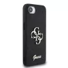 Guess Fixed Glitter Big 4G-hoesje voor iPhone 16e (zwart)