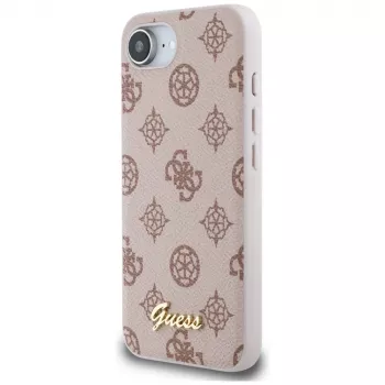 Guess Peony Script Logo MagSafe-hoesje voor iPhone 16e / 17e bruin