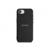Guess Grained Ring MagSafe-hoesje voor iPhone 16e (zwart)