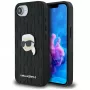 Karl Lagerfeld Monogram Karl Head Pin-hoesje voor iPhone 16e / 17e, zwart