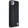 BMW Leather Hot Stamp-hoesje voor iPhone 16e / 17e zwart