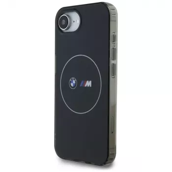 BMW IML Metal White Circle MagSafe Case voor iPhone 16e / 17e zwart