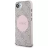 Guess 4G Circle Classic Logo MagSafe-hoesje voor iPhone 16e - roze