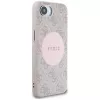 Guess 4G Circle Classic Logo MagSafe-hoesje voor iPhone 16e - roze