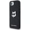 KARL LAGERFELD Monogram Choupette Head Pin-hoesje voor iPhone 16e / 17e zwart
