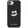 KARL LAGERFELD Monogram Choupette Head Pin-hoesje voor iPhone 16e / 17e zwart