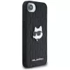 KARL LAGERFELD Monogram Choupette Head Pin-hoesje voor iPhone 16e / 17e zwart