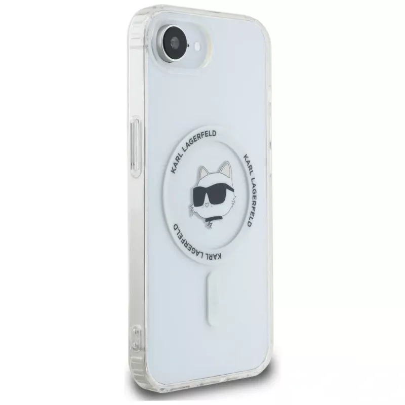 KARL LAGERFELD IML Metal Choupette Head MagSafe Case voor iPhone 16e / 17e wit