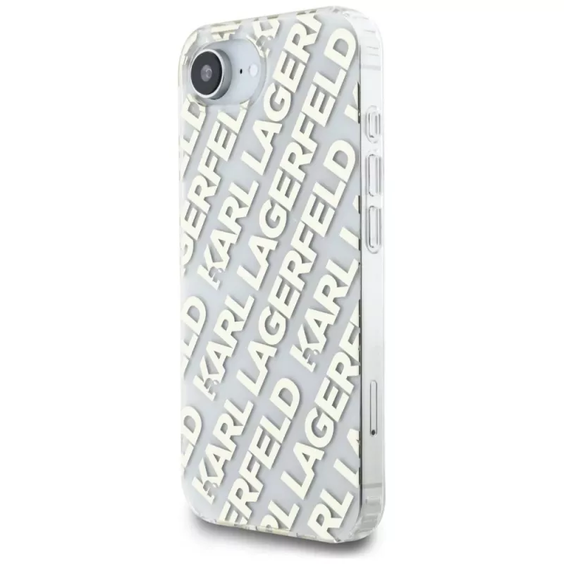 Karl Lagerfeld IML Repeat Logo Case voor iPhone 16e / 17e goud