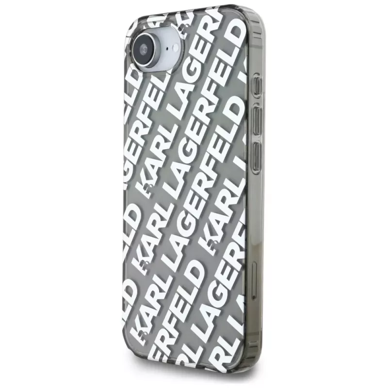 KARL LAGERFELD IML Repeat Logo Case voor Apple iPhone 16e / 17e - zilver