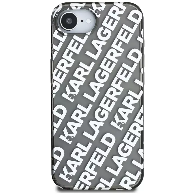 KARL LAGERFELD IML Repeat Logo Case voor Apple iPhone 16e / 17e - zilver