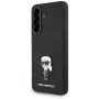 KARL LAGERFELD Fixed Glitter Ikonik Logo Metal Pin Case voor Samsung Galaxy A36 - zwart