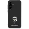 KARL LAGERFELD Fixed Glitter Ikonik Logo Metal Pin Case voor Samsung Galaxy A36 - zwart