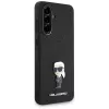 KARL LAGERFELD Fixed Glitter Ikonik Logo Metal Pin Case voor Samsung Galaxy A36 - zwart