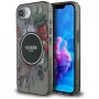 Guess IML Flowers MagSafe Case voor iPhone 16e (zwart)