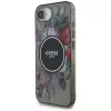 Guess IML Flowers MagSafe Case voor iPhone 16e (zwart)