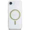 Guess IML Glitter Circle MagSafe Case voor iPhone 16e (transparant)