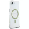 Guess IML Glitter Circle MagSafe Case voor iPhone 16e (transparant)