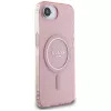 Guess IML Glitter Circle MagSafe Case voor iPhone 16e (roze)