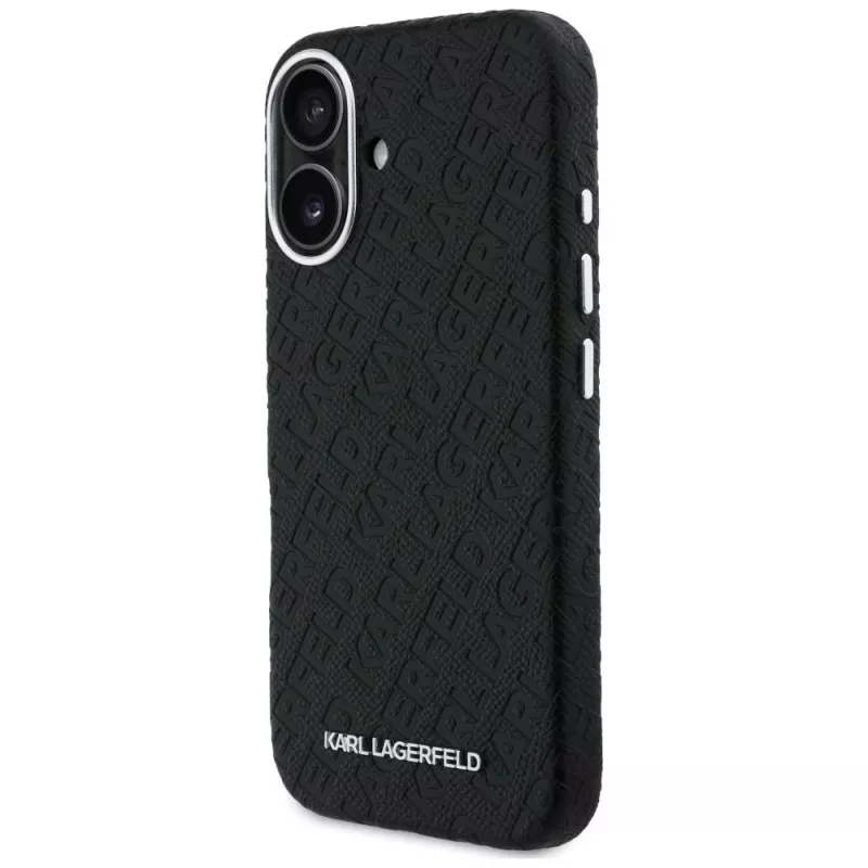 Karl Lagerfeld FW Stamped Karl MagSafe-hoesje voor iPhone 16, zwart