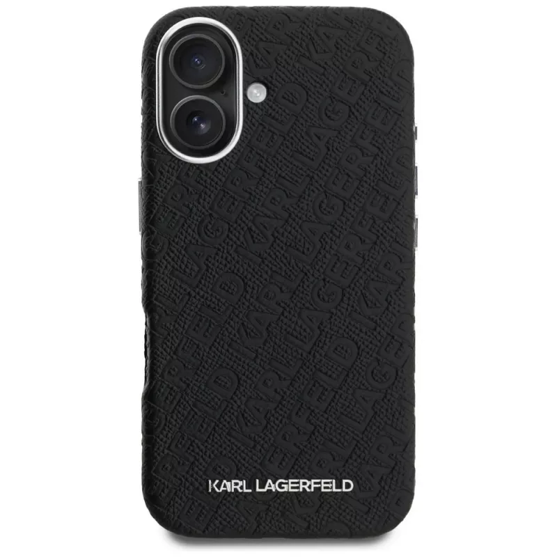 Karl Lagerfeld FW Stamped Karl MagSafe-hoesje voor iPhone 16, zwart