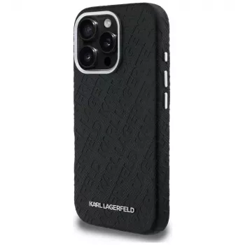 KARL LAGERFELD FW Stamped Karl MagSafe Case voor iPhone 16 Pro Max zwart