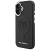 Karl Lagerfeld Initial & Metal Logo MagSafe Case voor Apple iPhone 16, zwart