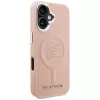 Karl Lagerfeld Initial & Metal Logo MagSafe Case voor iPhone 16 roze