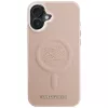 Karl Lagerfeld Initial & Metal Logo MagSafe Case voor iPhone 16 Plus roze