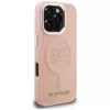KARL LAGERFELD Initial & Metal Logo MagSafe Case voor iPhone 16 Pro Max roze